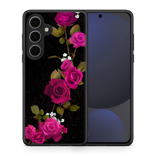Θήκη Samsung Galaxy S24 FE Red Roses Flower από τη Smartfits με σχέδιο στο πίσω μέρος και μαύρο περίβλημα | Samsung Galaxy S24 FE Red Roses Flower case with colorful back and black bezels
