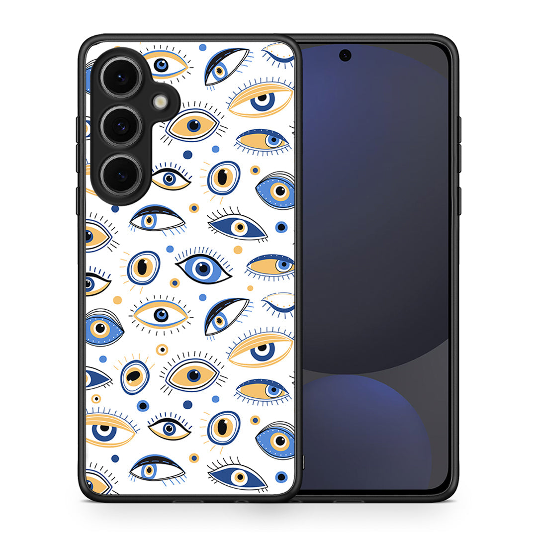 Θήκη Samsung Galaxy S24 FE Ftou Ftou από τη Smartfits με σχέδιο στο πίσω μέρος και μαύρο περίβλημα | Samsung Galaxy S24 FE Ftou Ftou case with colorful back and black bezels