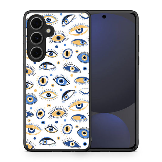 Θήκη Samsung Galaxy S24 FE Ftou Ftou από τη Smartfits με σχέδιο στο πίσω μέρος και μαύρο περίβλημα | Samsung Galaxy S24 FE Ftou Ftou case with colorful back and black bezels