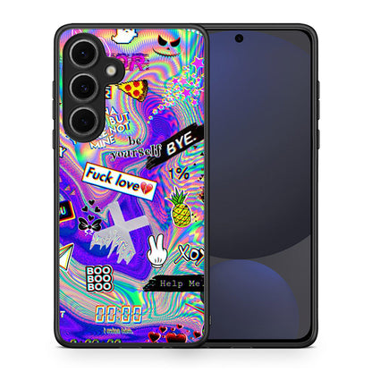 Θήκη Samsung Galaxy S24 FE Game Over από τη Smartfits με σχέδιο στο πίσω μέρος και μαύρο περίβλημα | Samsung Galaxy S24 FE Game Over case with colorful back and black bezels