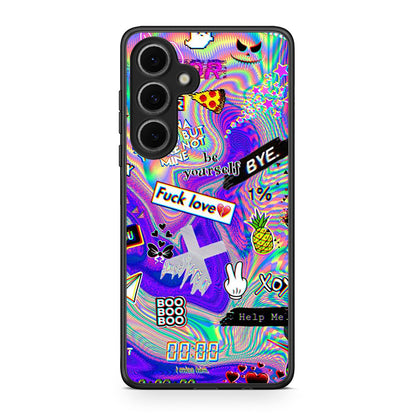 Samsung Galaxy S24 FE Game Over θήκη από τη Smartfits με σχέδιο στο πίσω μέρος και μαύρο περίβλημα | Smartphone case with colorful back and black bezels by Smartfits