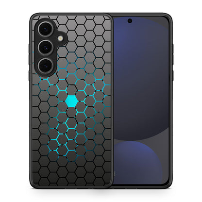 Θήκη Samsung Galaxy S24 FE Hexagonal Geometric από τη Smartfits με σχέδιο στο πίσω μέρος και μαύρο περίβλημα | Samsung Galaxy S24 FE Hexagonal Geometric case with colorful back and black bezels