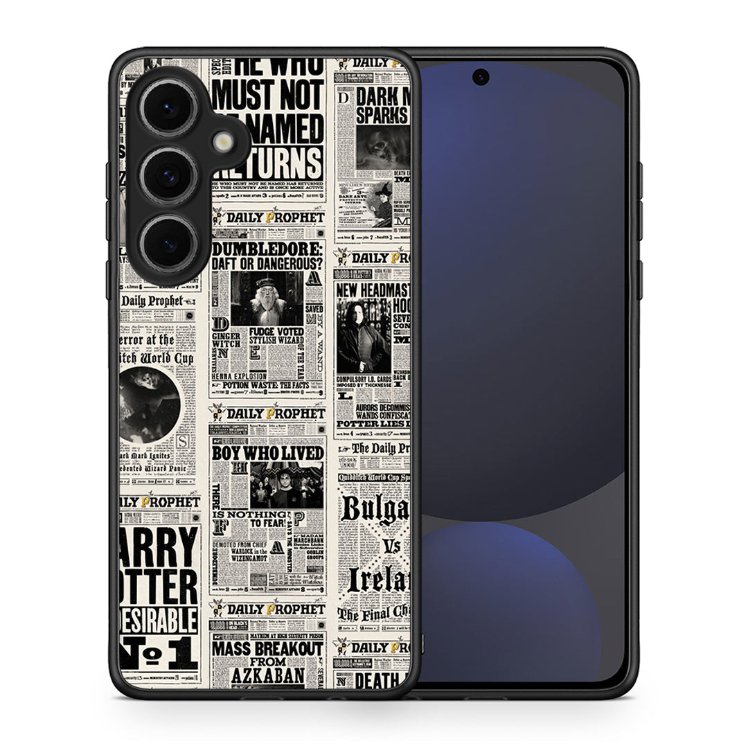 Θήκη Samsung Galaxy S24 FE Harry Paper από τη Smartfits με σχέδιο στο πίσω μέρος και μαύρο περίβλημα | Samsung Galaxy S24 FE Harry Paper case with colorful back and black bezels