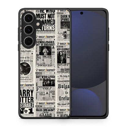 Θήκη Samsung Galaxy S24 FE Harry Paper από τη Smartfits με σχέδιο στο πίσω μέρος και μαύρο περίβλημα | Samsung Galaxy S24 FE Harry Paper case with colorful back and black bezels