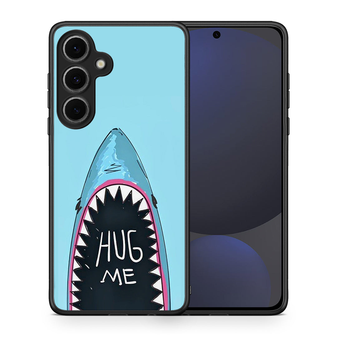 Θήκη Samsung Galaxy S24 FE Hug Me από τη Smartfits με σχέδιο στο πίσω μέρος και μαύρο περίβλημα | Samsung Galaxy S24 FE Hug Me case with colorful back and black bezels