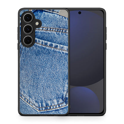 Θήκη Samsung Galaxy S24 FE Jeans Pocket από τη Smartfits με σχέδιο στο πίσω μέρος και μαύρο περίβλημα | Samsung Galaxy S24 FE Jeans Pocket case with colorful back and black bezels