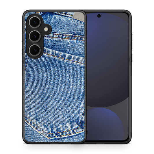 Θήκη Samsung Galaxy S24 FE Jeans Pocket από τη Smartfits με σχέδιο στο πίσω μέρος και μαύρο περίβλημα | Samsung Galaxy S24 FE Jeans Pocket case with colorful back and black bezels