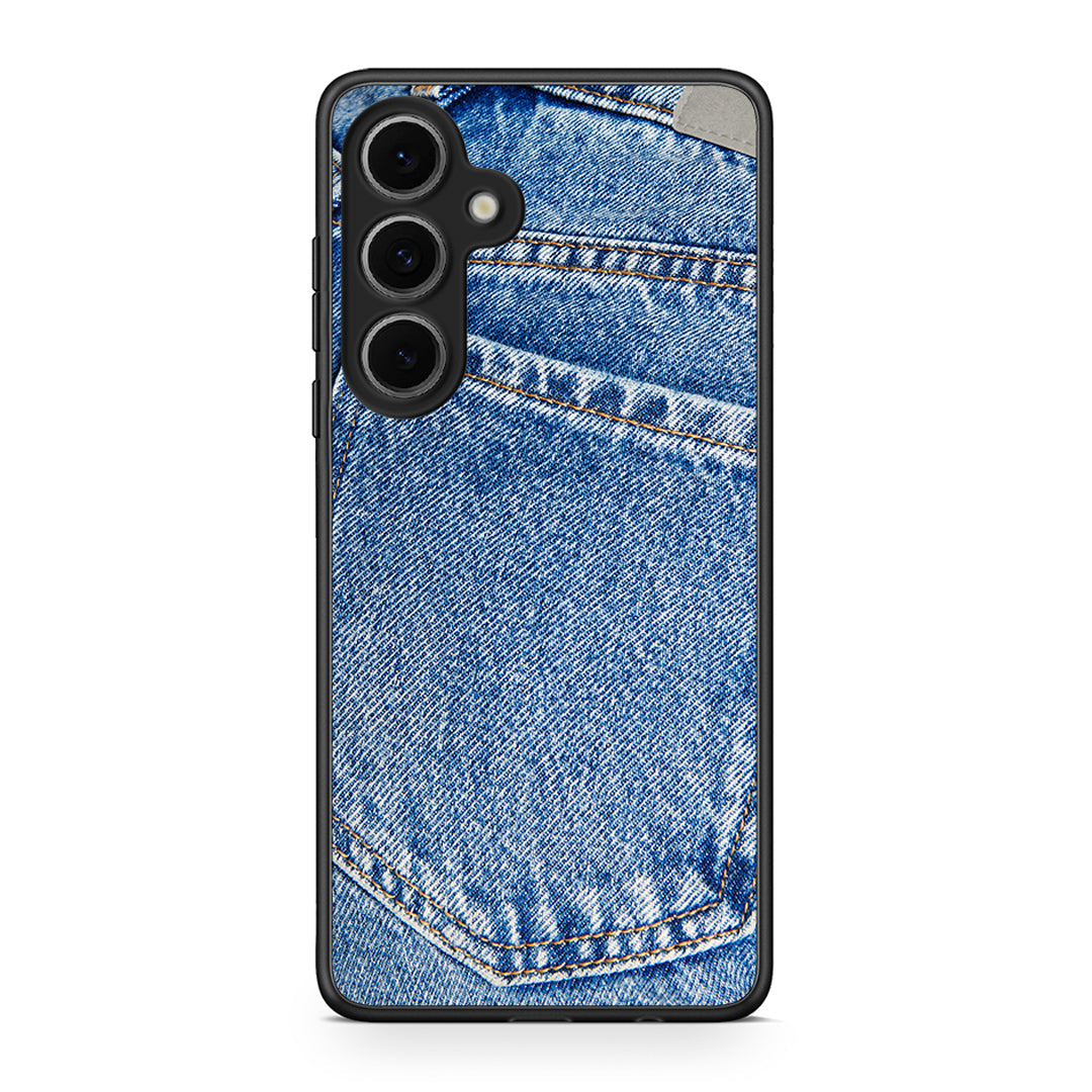 Samsung Galaxy S24 FE Jeans Pocket θήκη από τη Smartfits με σχέδιο στο πίσω μέρος και μαύρο περίβλημα | Smartphone case with colorful back and black bezels by Smartfits