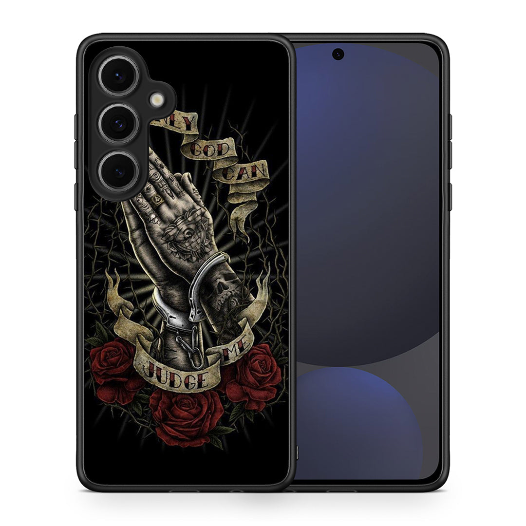 Θήκη Samsung Galaxy S24 FE Judge By God από τη Smartfits με σχέδιο στο πίσω μέρος και μαύρο περίβλημα | Samsung Galaxy S24 FE Judge By God case with colorful back and black bezels