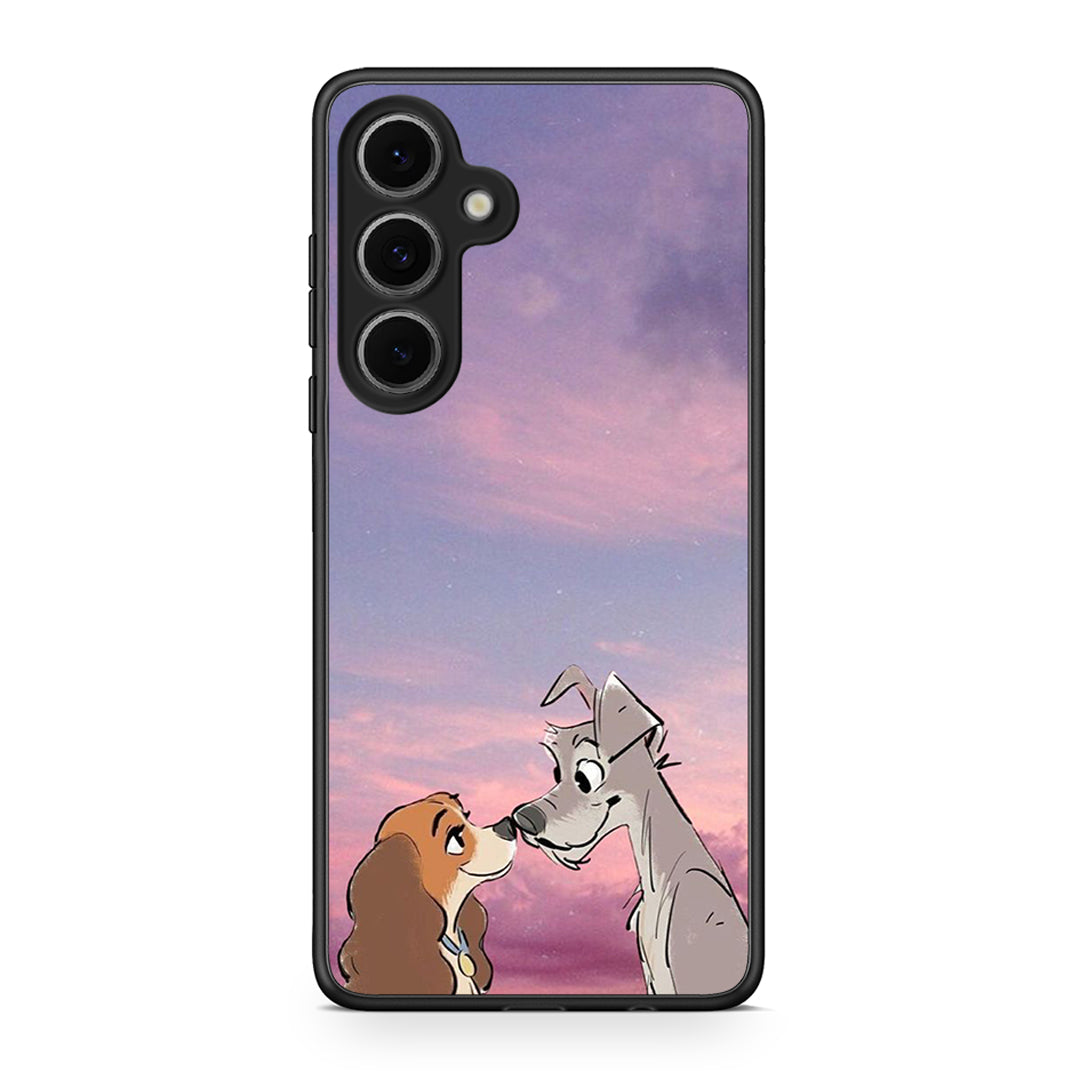 Samsung Galaxy S24 FE Lady And Tramp θήκη από τη Smartfits με σχέδιο στο πίσω μέρος και μαύρο περίβλημα | Smartphone case with colorful back and black bezels by Smartfits