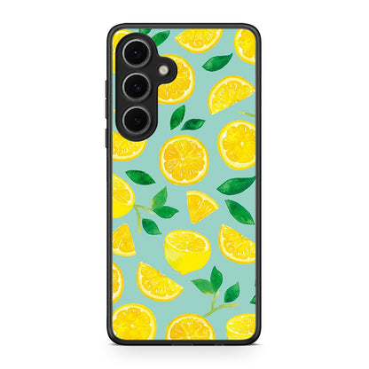 Samsung Galaxy S24 FE Lemons θήκη από τη Smartfits με σχέδιο στο πίσω μέρος και μαύρο περίβλημα | Smartphone case with colorful back and black bezels by Smartfits
