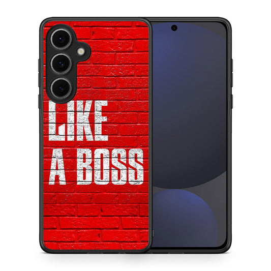 Θήκη Samsung Galaxy S24 FE Like A Boss από τη Smartfits με σχέδιο στο πίσω μέρος και μαύρο περίβλημα | Samsung Galaxy S24 FE Like A Boss case with colorful back and black bezels