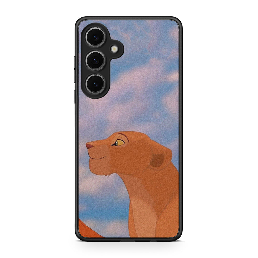 Samsung Galaxy S24 FE Lion Love 2 Θήκη Αγίου Βαλεντίνου από τη Smartfits με σχέδιο στο πίσω μέρος και μαύρο περίβλημα | Smartphone case with colorful back and black bezels by Smartfits
