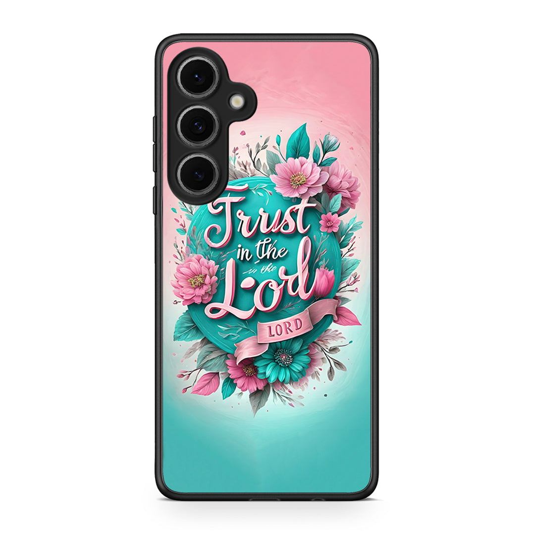 Samsung Galaxy S24 FE Lord Trust θήκη από τη Smartfits με σχέδιο στο πίσω μέρος και μαύρο περίβλημα | Smartphone case with colorful back and black bezels by Smartfits