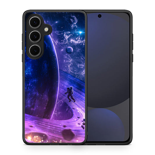 Θήκη Samsung Galaxy S24 FE Lost Astronaut από τη Smartfits με σχέδιο στο πίσω μέρος και μαύρο περίβλημα | Samsung Galaxy S24 FE Lost Astronaut case with colorful back and black bezels