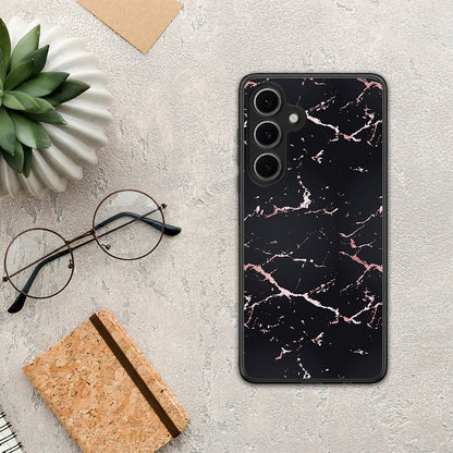 Marble Black Rosegold - Samsung Galaxy S24 FE θήκη