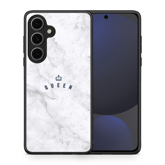 Θήκη Samsung Galaxy S24 FE Queen Marble από τη Smartfits με σχέδιο στο πίσω μέρος και μαύρο περίβλημα | Samsung Galaxy S24 FE Queen Marble case with colorful back and black bezels