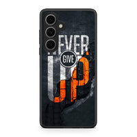 Thumbnail for Samsung Galaxy S24 FE Never Give Up Θήκη Αγίου Βαλεντίνου από τη Smartfits με σχέδιο στο πίσω μέρος και μαύρο περίβλημα | Smartphone case with colorful back and black bezels by Smartfits