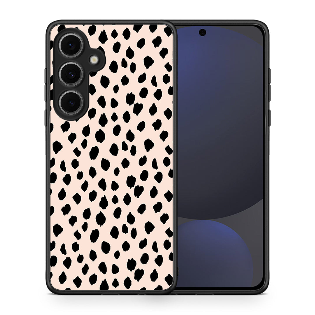 Θήκη Samsung Galaxy S24 FE New Polka Dots από τη Smartfits με σχέδιο στο πίσω μέρος και μαύρο περίβλημα | Samsung Galaxy S24 FE New Polka Dots case with colorful back and black bezels