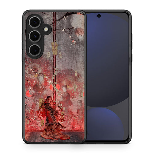 Θήκη Samsung Galaxy S24 FE Nezuko Kamado από τη Smartfits με σχέδιο στο πίσω μέρος και μαύρο περίβλημα | Samsung Galaxy S24 FE Nezuko Kamado case with colorful back and black bezels