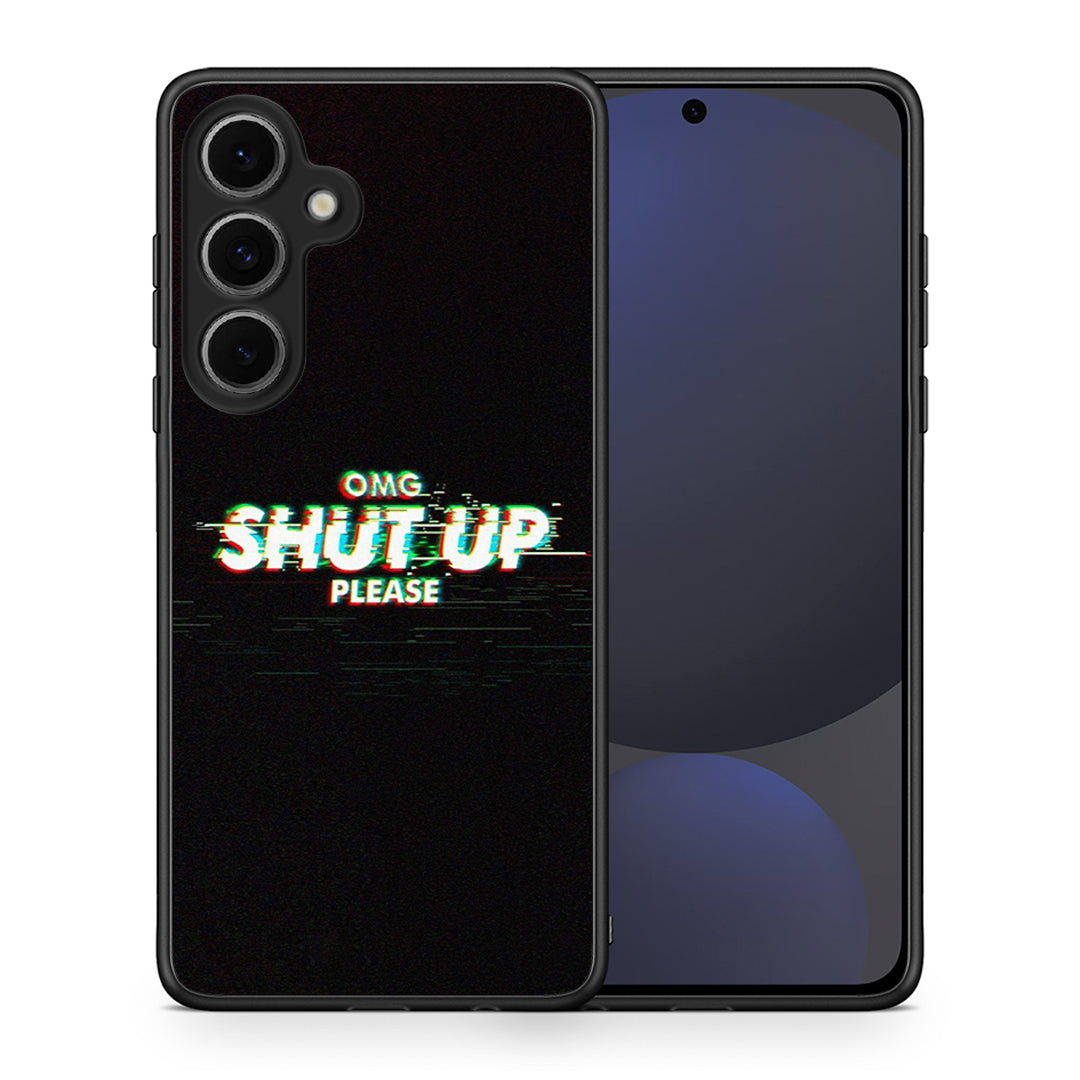 Θήκη Samsung Galaxy S24 FE OMG ShutUp από τη Smartfits με σχέδιο στο πίσω μέρος και μαύρο περίβλημα | Samsung Galaxy S24 FE OMG ShutUp case with colorful back and black bezels