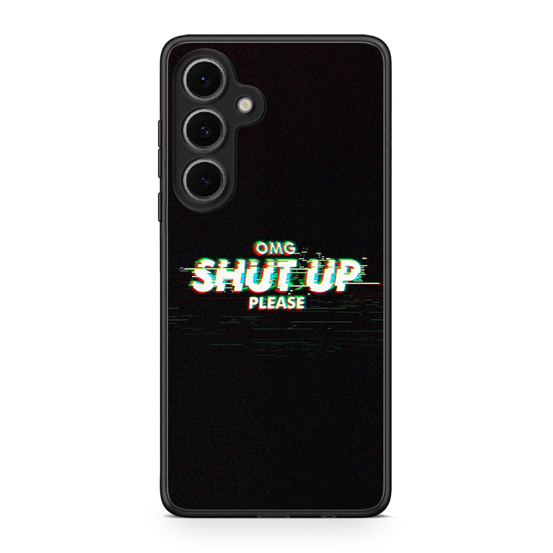 Samsung Galaxy S24 FE OMG ShutUp θήκη από τη Smartfits με σχέδιο στο πίσω μέρος και μαύρο περίβλημα | Smartphone case with colorful back and black bezels by Smartfits