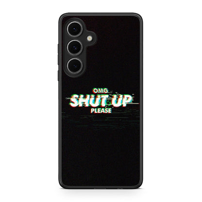 Samsung Galaxy S24 FE OMG ShutUp θήκη από τη Smartfits με σχέδιο στο πίσω μέρος και μαύρο περίβλημα | Smartphone case with colorful back and black bezels by Smartfits