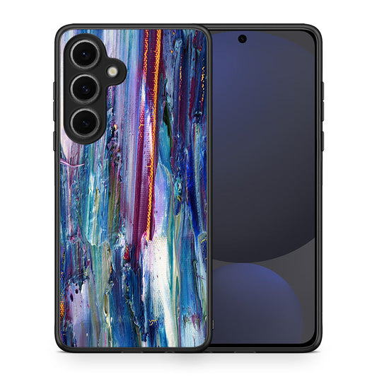 Θήκη Samsung Galaxy S24 FE Winter Paint από τη Smartfits με σχέδιο στο πίσω μέρος και μαύρο περίβλημα | Samsung Galaxy S24 FE Winter Paint case with colorful back and black bezels