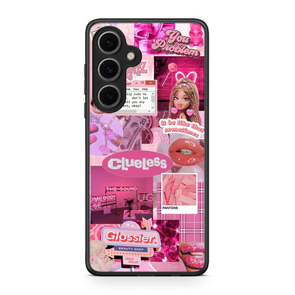 Samsung Galaxy S24 FE Pink Love Θήκη Αγίου Βαλεντίνου από τη Smartfits με σχέδιο στο πίσω μέρος και μαύρο περίβλημα | Smartphone case with colorful back and black bezels by Smartfits
