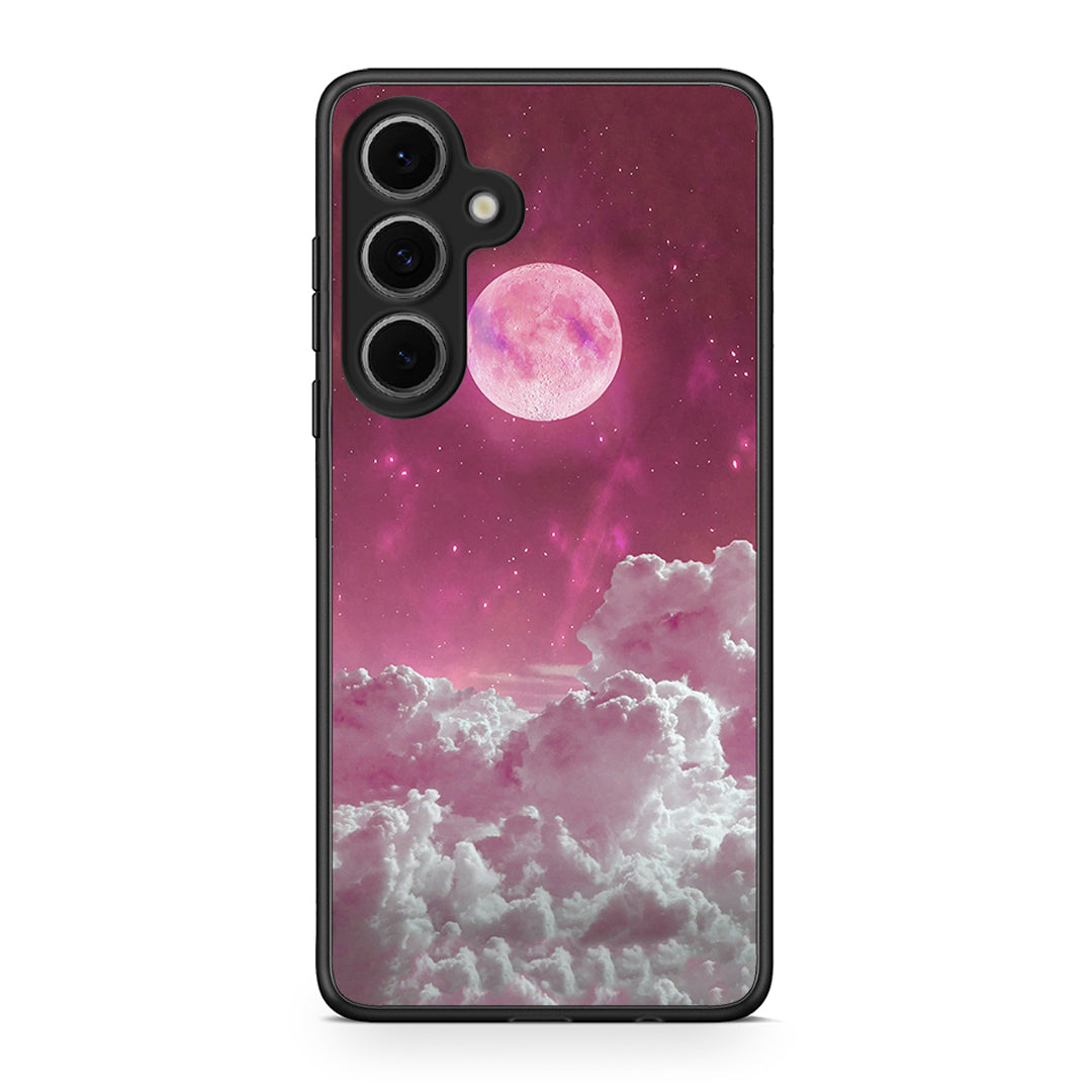 Samsung Galaxy S24 FE Pink Moon Θήκη από τη Smartfits με σχέδιο στο πίσω μέρος και μαύρο περίβλημα | Smartphone case with colorful back and black bezels by Smartfits