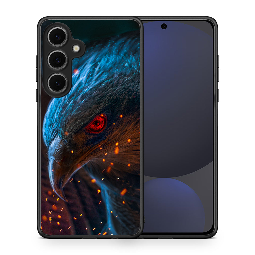 Θήκη Samsung Galaxy S24 FE Eagle PopArt από τη Smartfits με σχέδιο στο πίσω μέρος και μαύρο περίβλημα | Samsung Galaxy S24 FE Eagle PopArt case with colorful back and black bezels