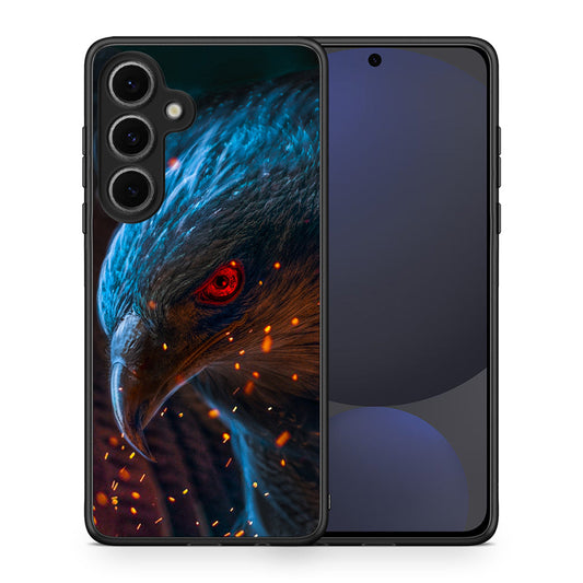 Θήκη Samsung Galaxy S24 FE Eagle PopArt από τη Smartfits με σχέδιο στο πίσω μέρος και μαύρο περίβλημα | Samsung Galaxy S24 FE Eagle PopArt case with colorful back and black bezels