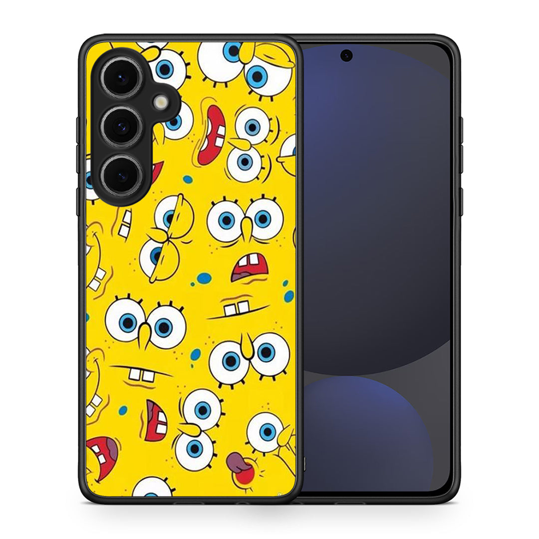 Θήκη Samsung Galaxy S24 FE Sponge PopArt από τη Smartfits με σχέδιο στο πίσω μέρος και μαύρο περίβλημα | Samsung Galaxy S24 FE Sponge PopArt case with colorful back and black bezels