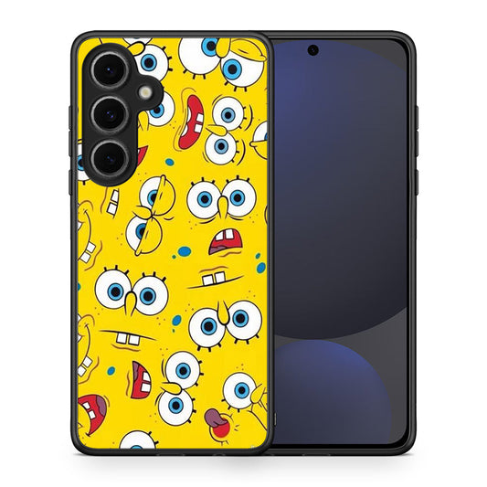 Θήκη Samsung Galaxy S24 FE Sponge PopArt από τη Smartfits με σχέδιο στο πίσω μέρος και μαύρο περίβλημα | Samsung Galaxy S24 FE Sponge PopArt case with colorful back and black bezels