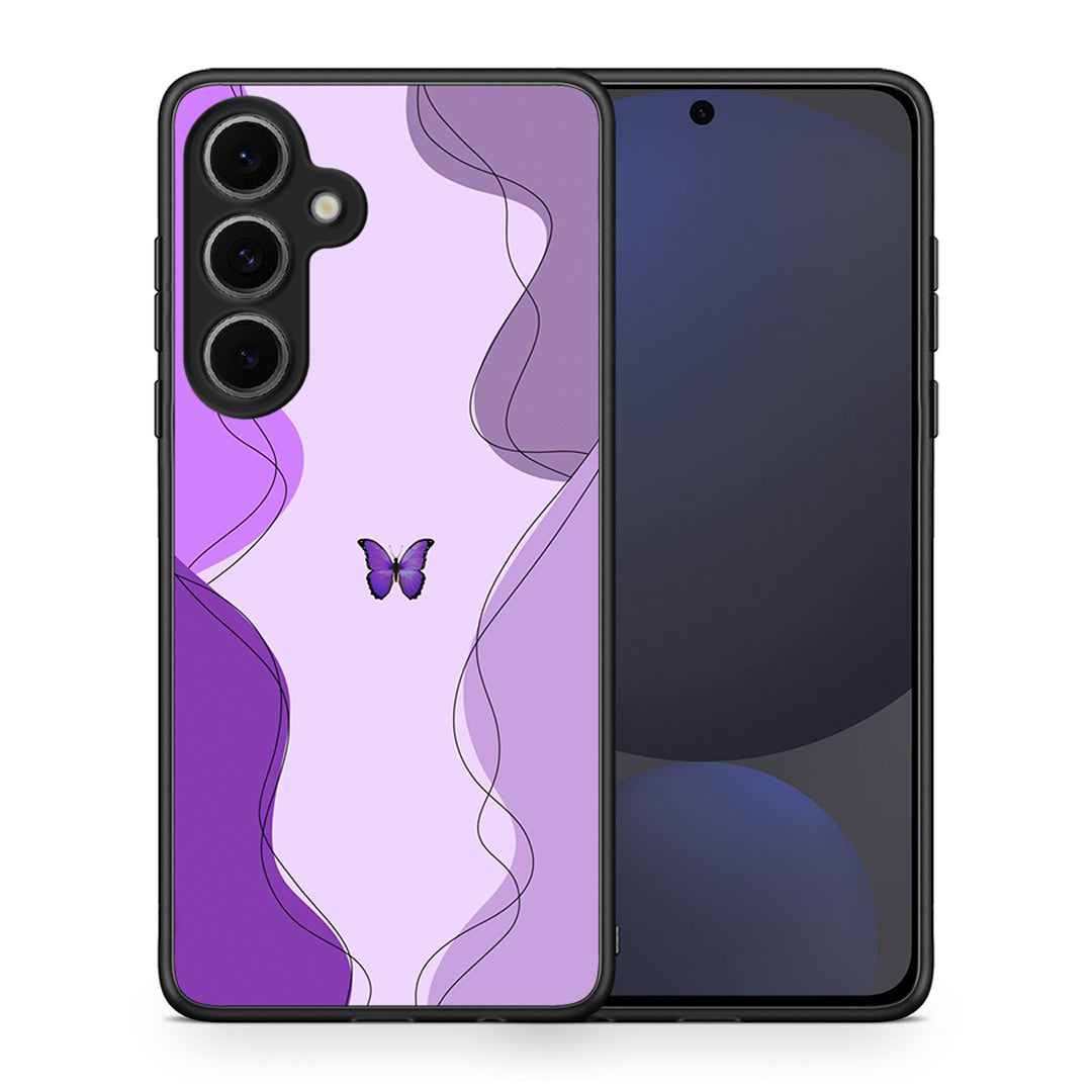 Purple Mariposa - Samsung Galaxy S24 FE θήκη
