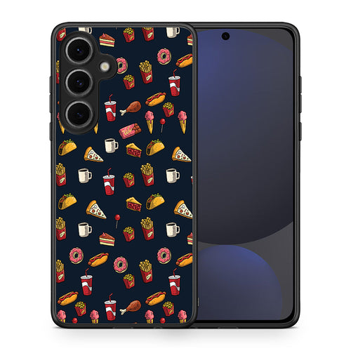 Θήκη Samsung Galaxy S24 FE Hungry Random από τη Smartfits με σχέδιο στο πίσω μέρος και μαύρο περίβλημα | Samsung Galaxy S24 FE Hungry Random case with colorful back and black bezels