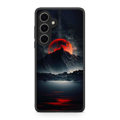 Samsung Galaxy S24 FE Red Full Moon θήκη από τη Smartfits με σχέδιο στο πίσω μέρος και μαύρο περίβλημα | Smartphone case with colorful back and black bezels by Smartfits