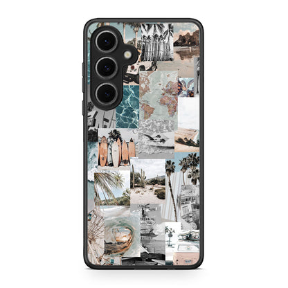 Samsung Galaxy S24 FE Retro Beach Life Θήκη από τη Smartfits με σχέδιο στο πίσω μέρος και μαύρο περίβλημα | Smartphone case with colorful back and black bezels by Smartfits