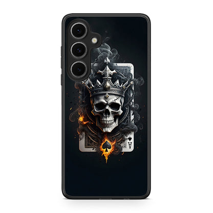 Samsung Galaxy S24 FE Skull King Ace θήκη από τη Smartfits με σχέδιο στο πίσω μέρος και μαύρο περίβλημα | Smartphone case with colorful back and black bezels by Smartfits