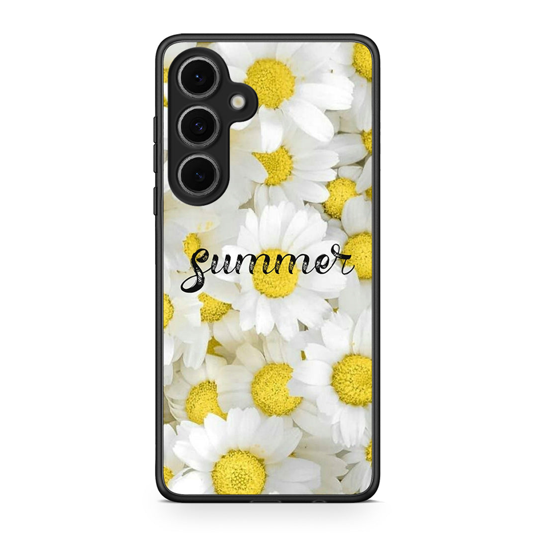 Samsung Galaxy S24 FE Summer Daisies Θήκη από τη Smartfits με σχέδιο στο πίσω μέρος και μαύρο περίβλημα | Smartphone case with colorful back and black bezels by Smartfits