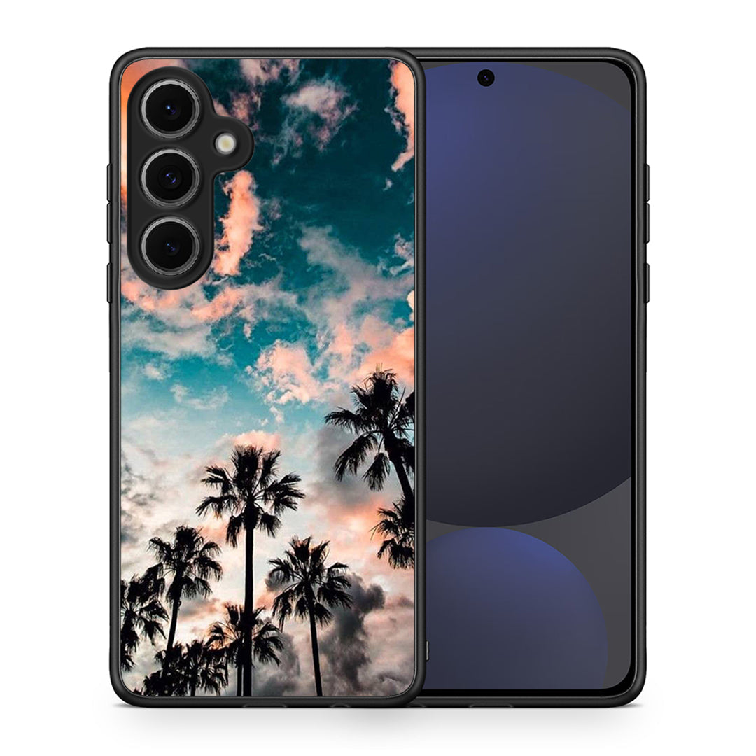Θήκη Samsung Galaxy S24 FE Sky Summer από τη Smartfits με σχέδιο στο πίσω μέρος και μαύρο περίβλημα | Samsung Galaxy S24 FE Sky Summer case with colorful back and black bezels