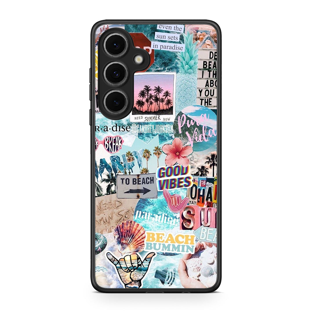 Samsung Galaxy S24 FE Summer Vibes Θήκη από τη Smartfits με σχέδιο στο πίσω μέρος και μαύρο περίβλημα | Smartphone case with colorful back and black bezels by Smartfits