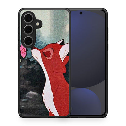 Θήκη Samsung Galaxy S24 FE Tod And Vixey Love 2 από τη Smartfits με σχέδιο στο πίσω μέρος και μαύρο περίβλημα | Samsung Galaxy S24 FE Tod And Vixey Love 2 case with colorful back and black bezels