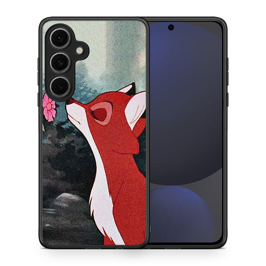 Θήκη Samsung Galaxy S24 FE Tod And Vixey Love 2 από τη Smartfits με σχέδιο στο πίσω μέρος και μαύρο περίβλημα | Samsung Galaxy S24 FE Tod And Vixey Love 2 case with colorful back and black bezels