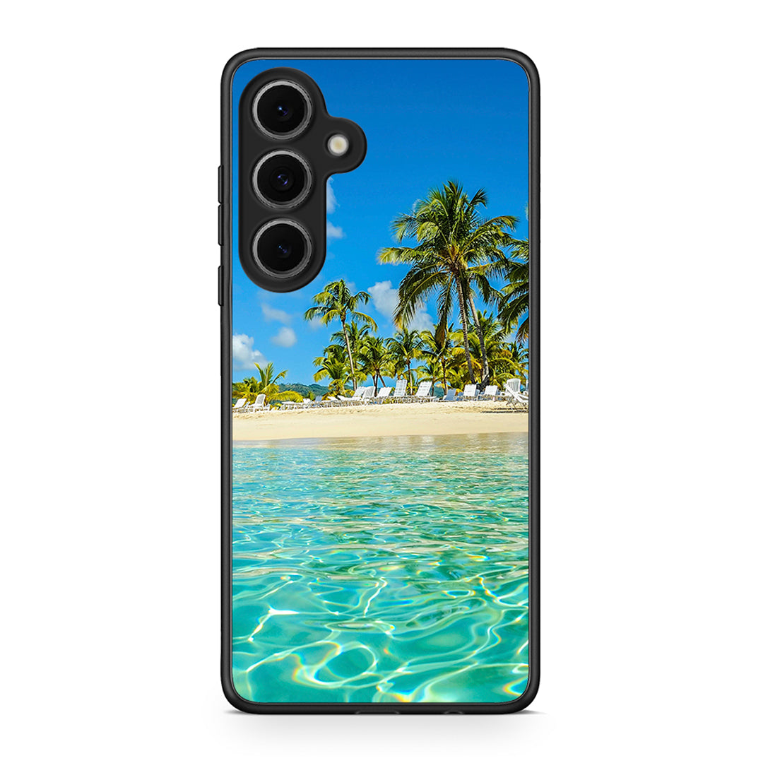 Samsung Galaxy S24 FE Tropical Vibes Θήκη από τη Smartfits με σχέδιο στο πίσω μέρος και μαύρο περίβλημα | Smartphone case with colorful back and black bezels by Smartfits