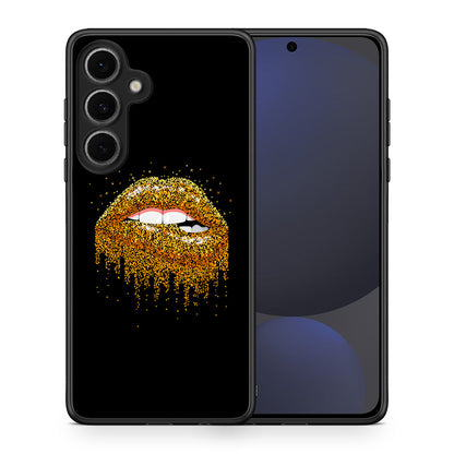 Θήκη Samsung Galaxy S24 FE Golden Valentine από τη Smartfits με σχέδιο στο πίσω μέρος και μαύρο περίβλημα | Samsung Galaxy S24 FE Golden Valentine case with colorful back and black bezels