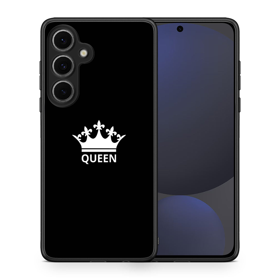 Θήκη Samsung Galaxy S24 FE Queen Valentine από τη Smartfits με σχέδιο στο πίσω μέρος και μαύρο περίβλημα | Samsung Galaxy S24 FE Queen Valentine case with colorful back and black bezels