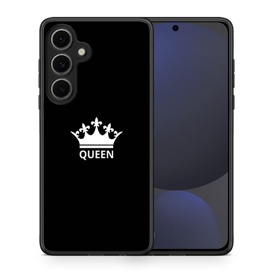 Θήκη Samsung Galaxy S24 FE Queen Valentine από τη Smartfits με σχέδιο στο πίσω μέρος και μαύρο περίβλημα | Samsung Galaxy S24 FE Queen Valentine case with colorful back and black bezels