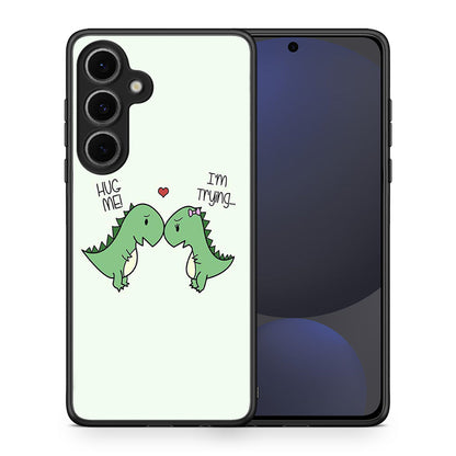 Θήκη Samsung Galaxy S24 FE Rex Valentine από τη Smartfits με σχέδιο στο πίσω μέρος και μαύρο περίβλημα | Samsung Galaxy S24 FE Rex Valentine case with colorful back and black bezels