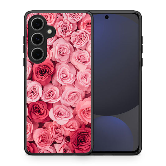 Θήκη Samsung Galaxy S24 FE RoseGarden Valentine από τη Smartfits με σχέδιο στο πίσω μέρος και μαύρο περίβλημα | Samsung Galaxy S24 FE RoseGarden Valentine case with colorful back and black bezels